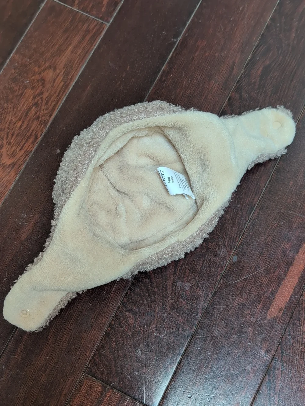 7am Enfant Unisex The Cub Teddy Hat Fuzzy Bear - Beige - 0-6M